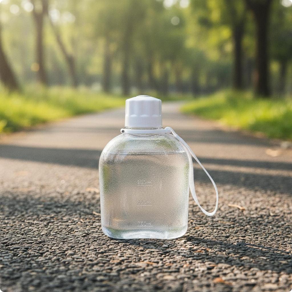 Compass Water Bottle Frosted Active Drinkware LeakResistant for Outdoors Blue 800ML