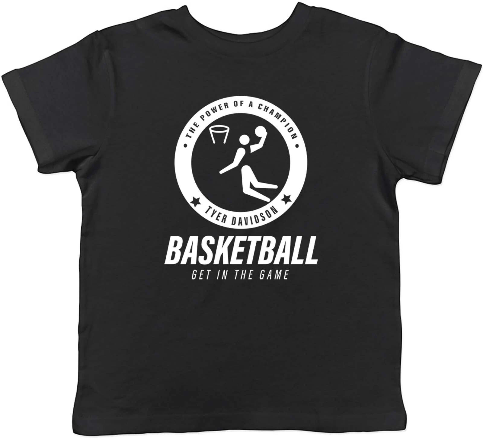 Personalised The Power Of A Champion Basketball Sport Kid T-Shirt Boys Girl Gift 140