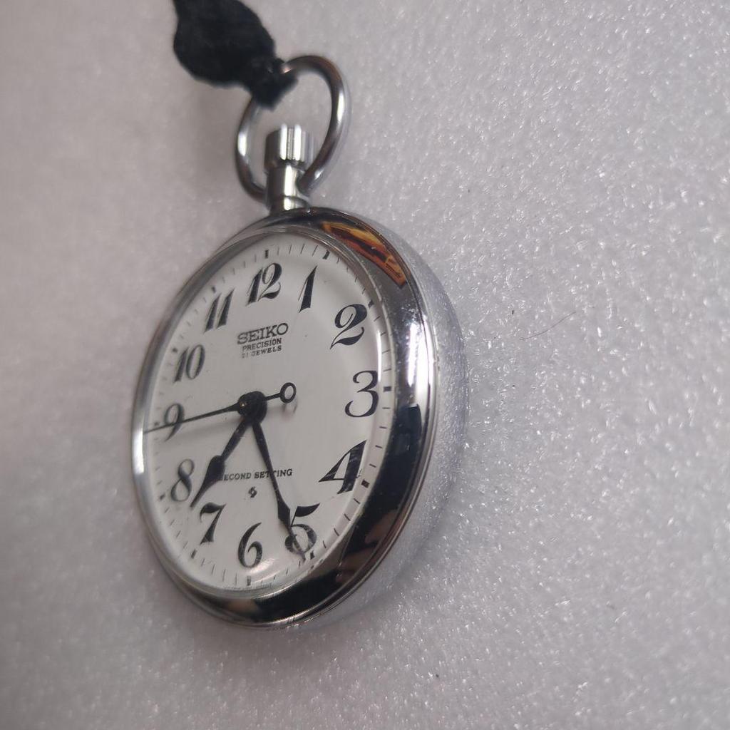 [USED] SEIKO PRECISION Seiko Hand-Wound Pocket Watch Railroad Watch