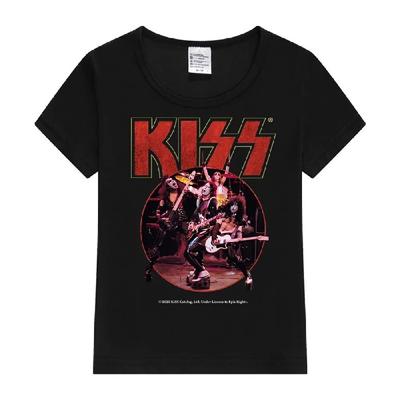 2024 New Kiss Band Kids T-Shirt Summer Short Sleeve Top Hip Hop Streetwear Boys Girls Harajuku Fashion Tee