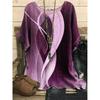 Printed round Neck Neck Casual Loose Top Print round Neck Top Women