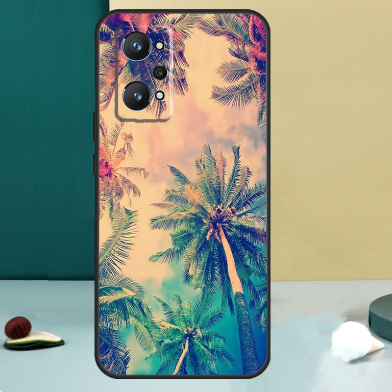 sunset palm trees For Realme 13 12 10 11 14 Pro Plus GT 6 5 6T GT7 Pro C55 C53 C51 C21Y C25S C75 C67 C61 Case