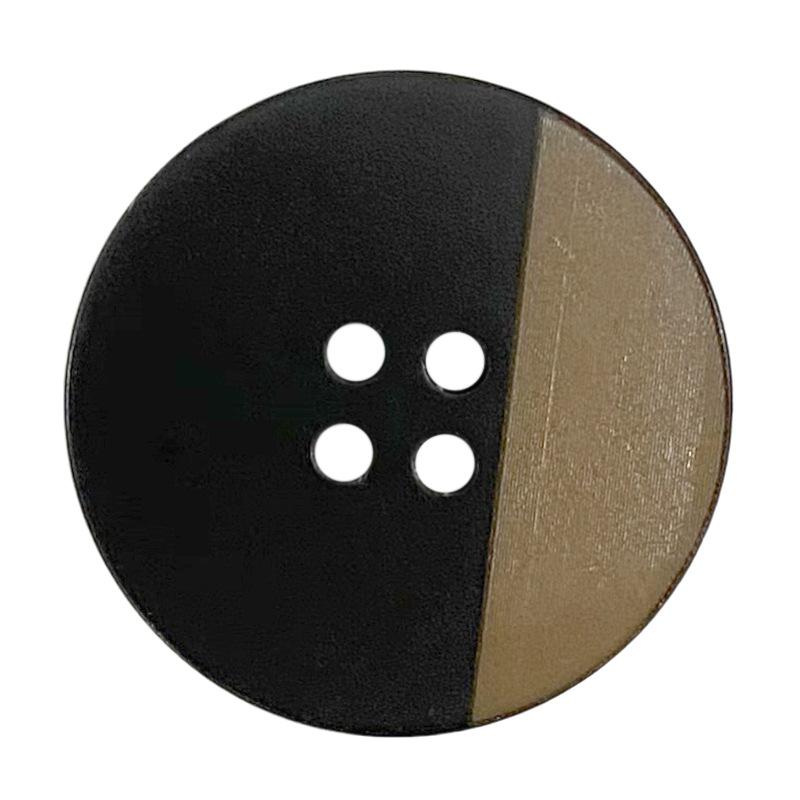5Pcs 5Pcs Black Coffee Double Color Four-Eye Coat Sweater Buttons Double-Sided Nylon Coat Women'S Trench Coat Suit Decorative Buttons