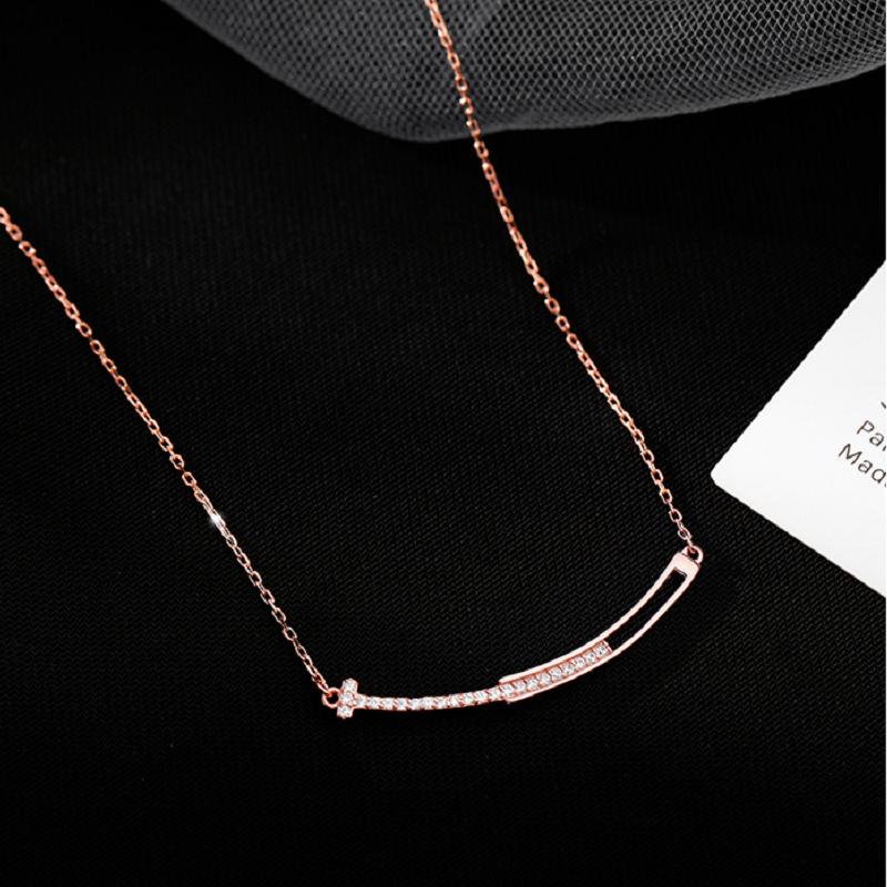 Colier zâmbitor pentru femei, pandantiv versatil cu zâmbet, lanț pentru claviculă, lanț pentru gât