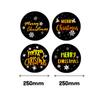 50-500Pcs 1 Inch Golden Font Merry Christmas Sticker Thank You Sticker Seal Label For Envelope Gift Wrapping Stationery Decor