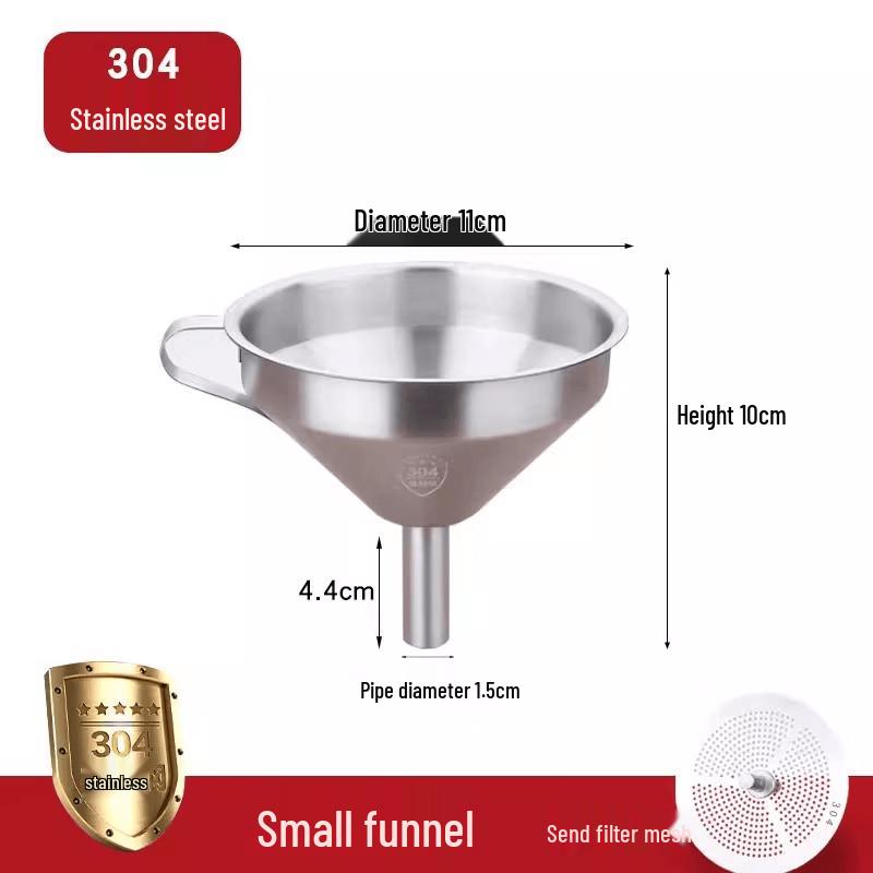 

304 Stainless Steel Funnel with Filter