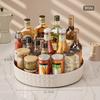 360 Rotating Seasoning Storage Rack Kitchen Storage Spice Rack Non-Slip Cabinet Organizer Tray Plate Cosmetic Organizer Bin