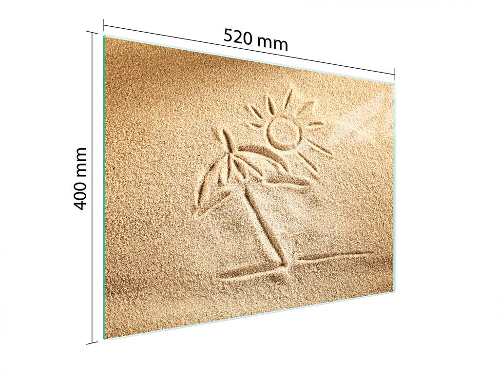 SZKLANA DESKA DO KROJENIA 52x40 PLAŻA