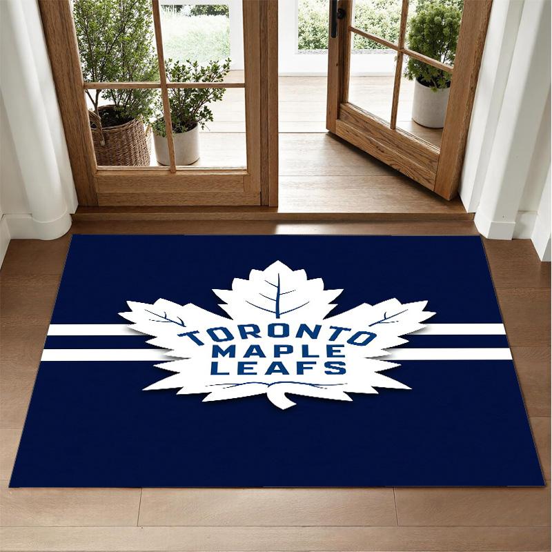 Toronto Maple Leafs Design Crystal Velvet Rug Soft Decorative Mat for Bedroom Entrance