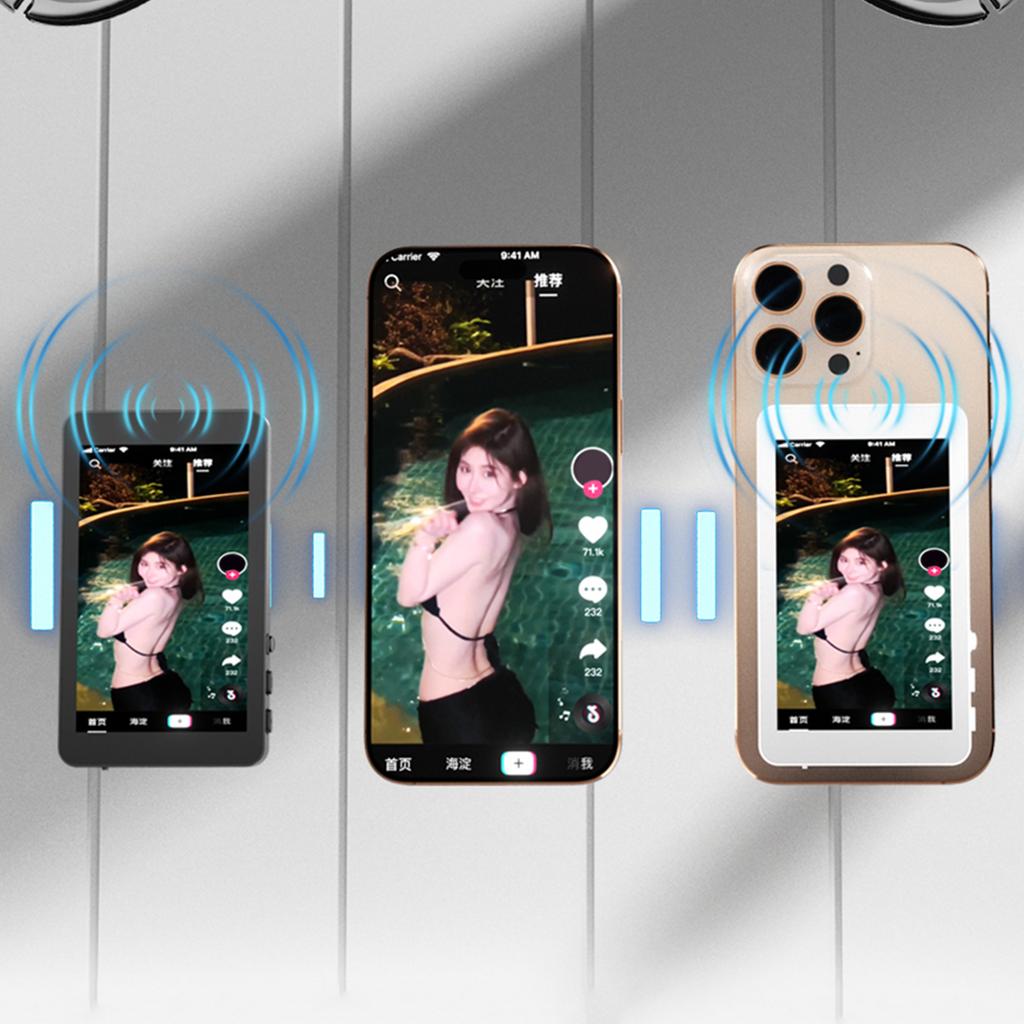 Magnetic Phone Selfie Screen Monitor Bluetooth Remote Selfie Rear Camera Vlog Live Stream Video Recording for iPhone For Android