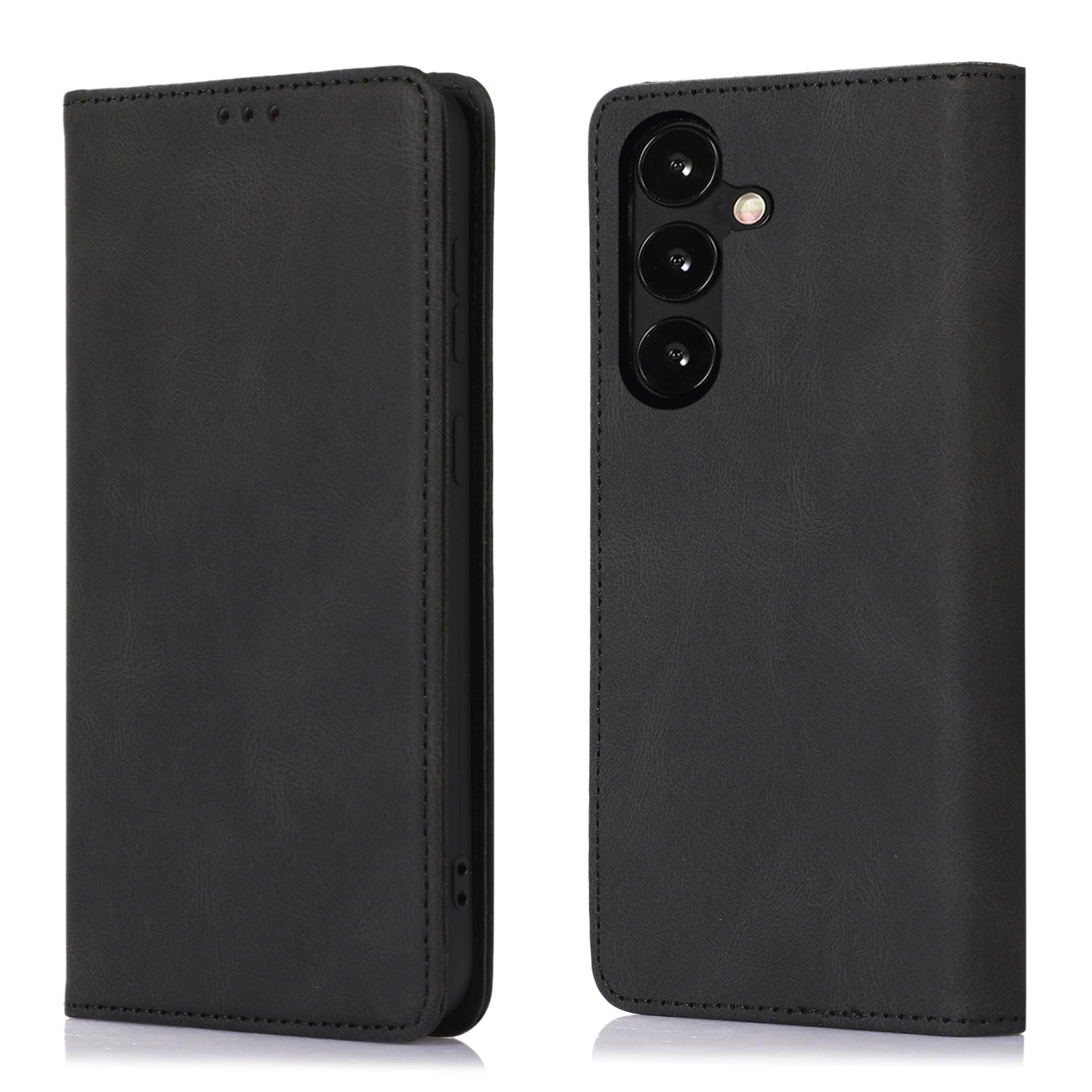 

For Samsung Galaxy A35 5G Case Wallet Magnetic Closing Leather Flip Phone Cover Black