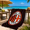 Milan Football Club Printed Microfiber Beach Towel, Soft And Absorbent, Quick-Dry, Ideal for Summer Travel, Beach Essential, Swimming Pool