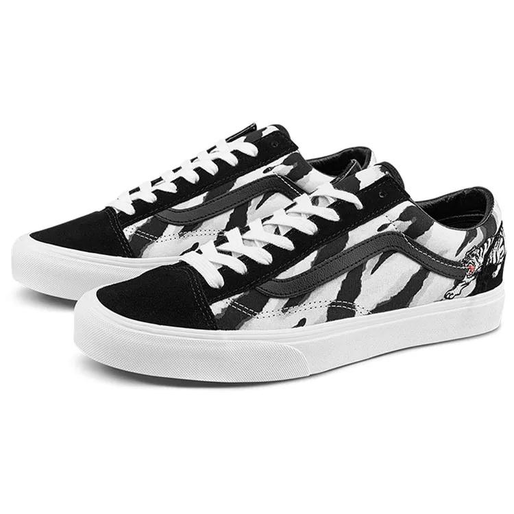 Vans Unisex Style 36 Low Top Sneakers Black / White (Unisex) Skate Shoes VN0A3DZ3WHT