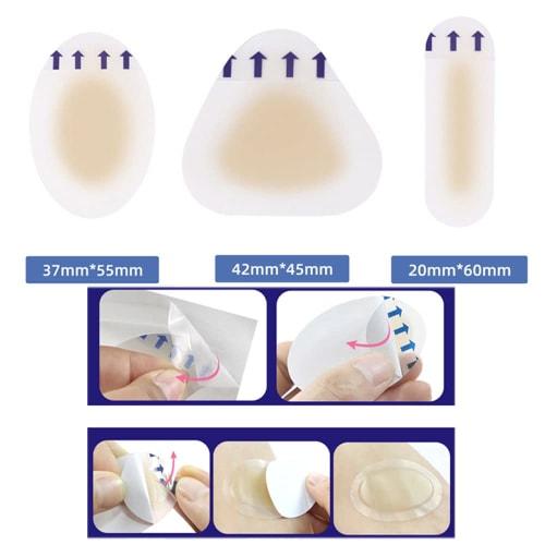 Natiform Anti-Shoe Blister Tape, 3 Styles, 15-Pack, Prevents Blisters, Safe for Long Walks