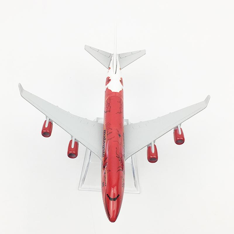 1/400 Scale 16cm Malaysia Airlines Big Red Flower Boeing 747 Aircraft Model Planel Airplane Diecast Metal Planes