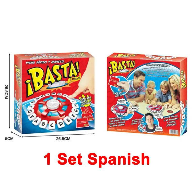

Spanish Basta Game Fast-paced Family Gathering Letter Toys For Adults Letters Learning Lengua española Juegos De Mesas