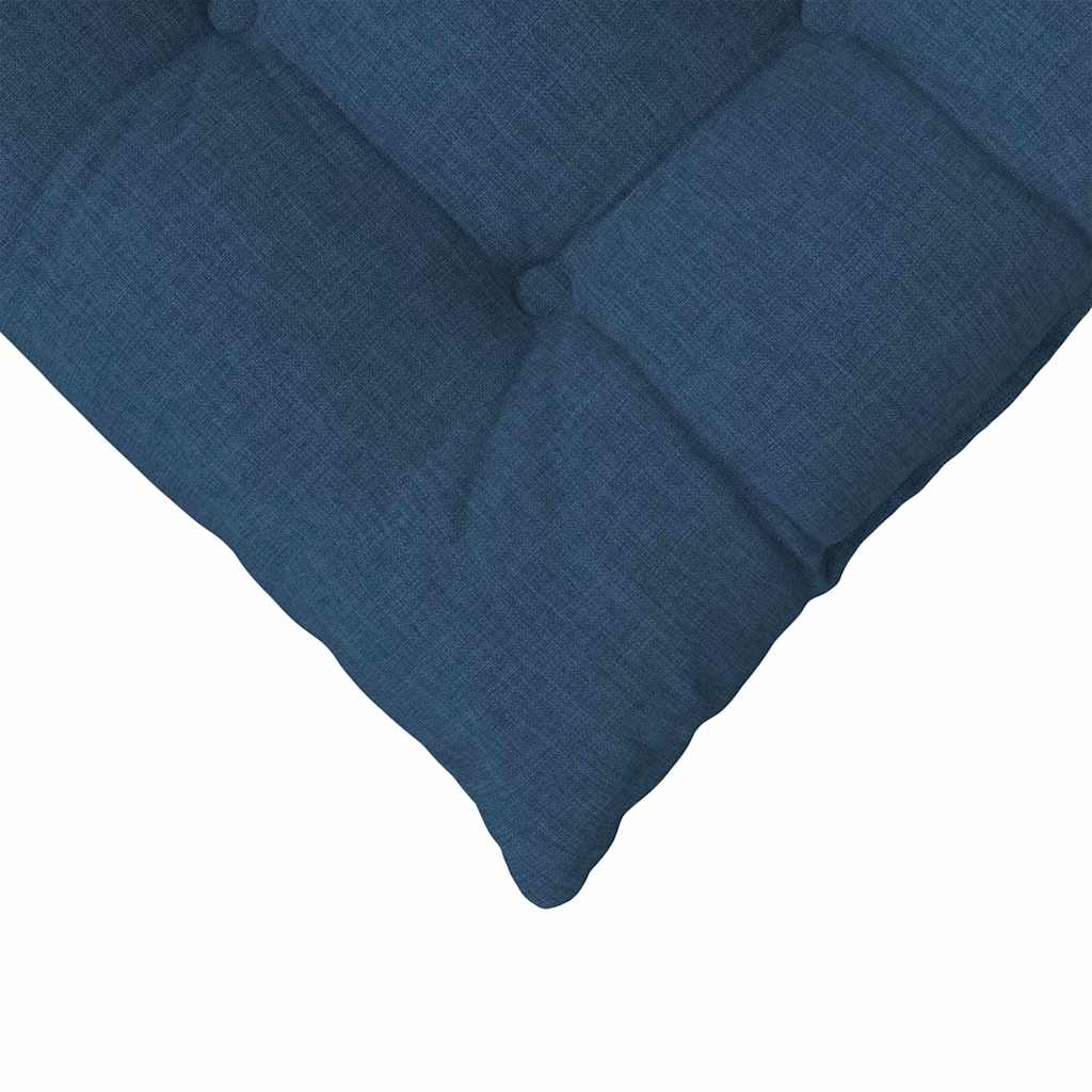 Seat Cushions 4 pcs Blue 40 x 40 x 6 cm Fabric