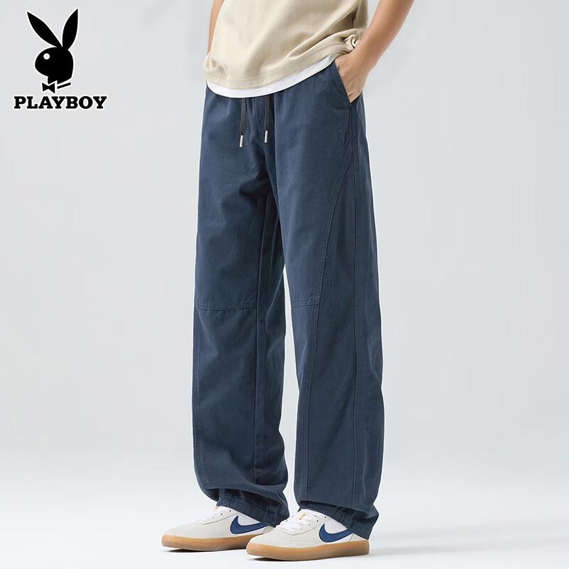 

PLAYBOY Men s Wide-Leg Straight Casual Pants 36