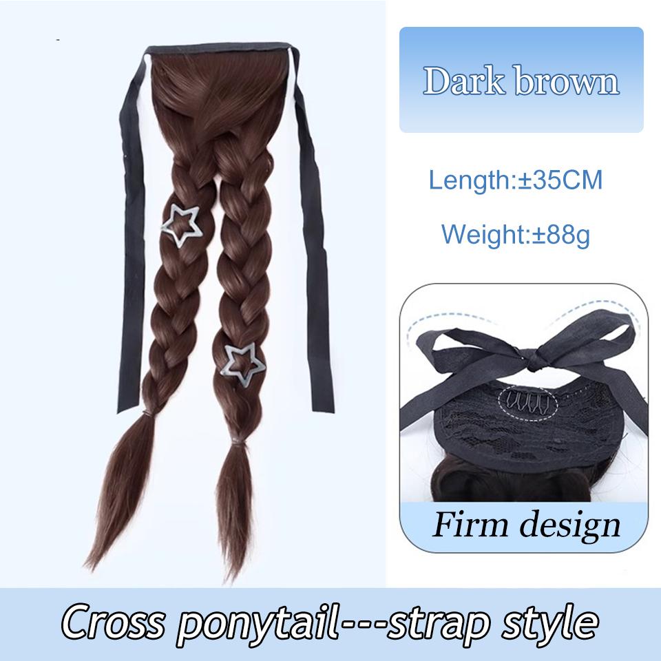 

WTB синтетическая накладная коса, конский хвост, сладкий прохладный ветер, натуральный твист, длинная коса, женский высокий хвост, боксерские плетеные волосы, парик, ручка