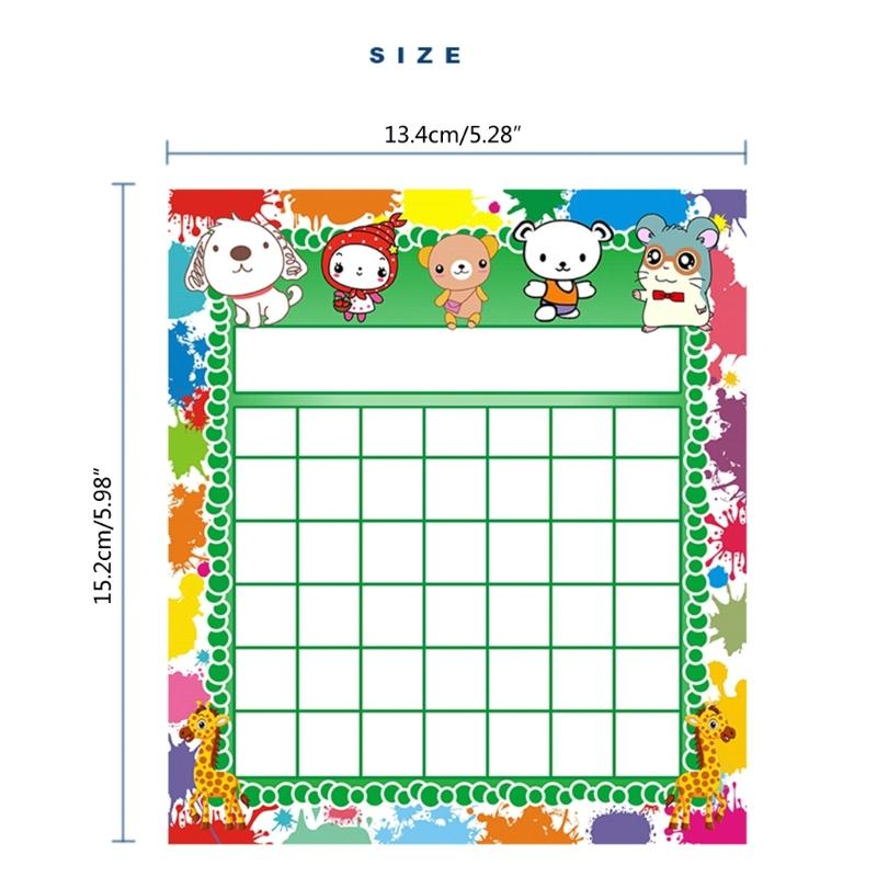 50 Pieces Classroom Incentive Chart Cartoon Children Positive Behavior Reward Board for Shool Teacher Student