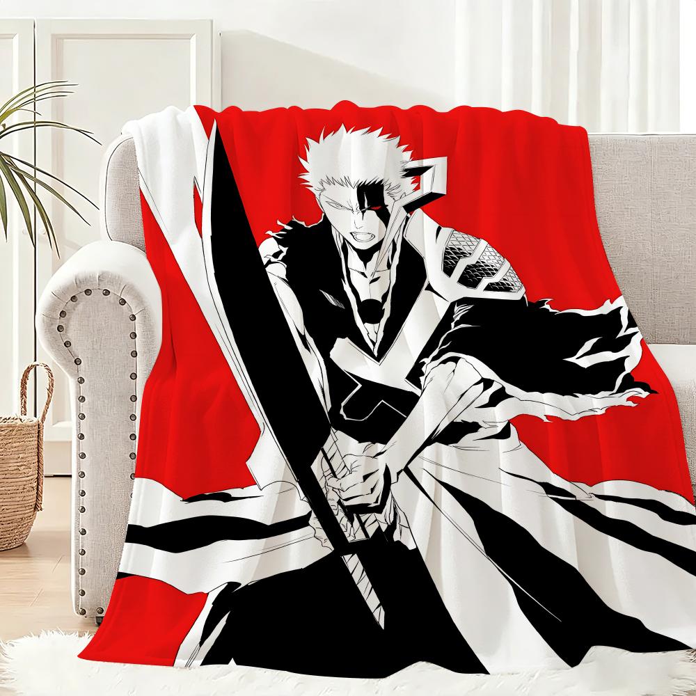 BLEACH Classic Animation Throw Lightweight 240g Flannel Blanket Soft Skin-friendly for Summer Cooling