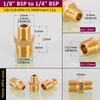Brass Pipe Hex Nipple Fitting 1/8" 1/4" 3/8" 1/2" 3/4" 1" BSP Male Thread Quick Adapter Coupler Connector for Water Oil Gas