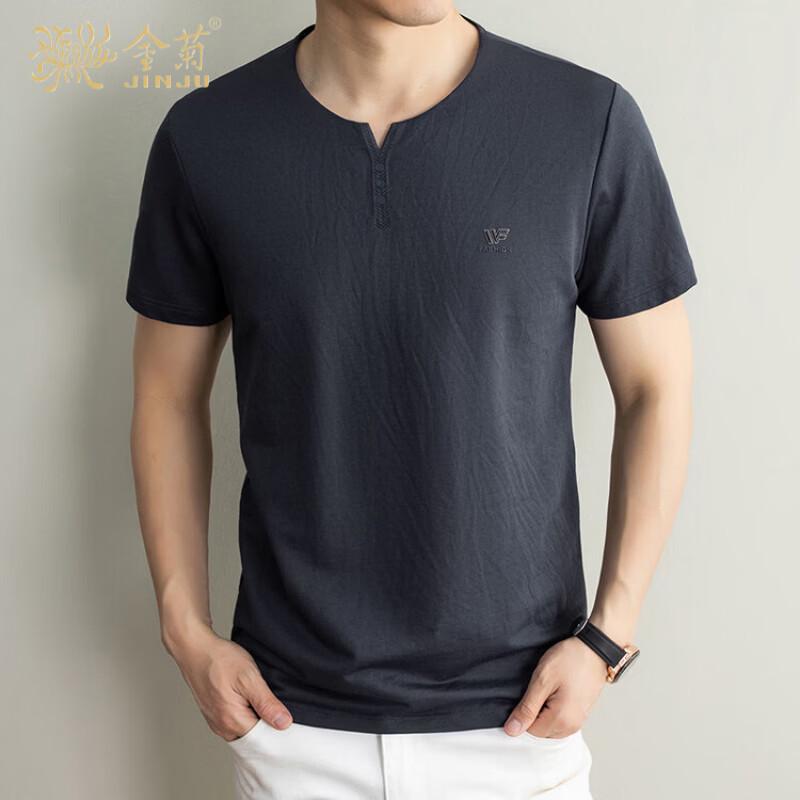 Men s Summer Linen Blend V-Neck T-Shirt 3XL
