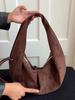 Retro Faux Suede Leopard Saddle Bag Trendy Shoulder Bag Fashion Underarm Bags Females Luxury Handbags and Purses