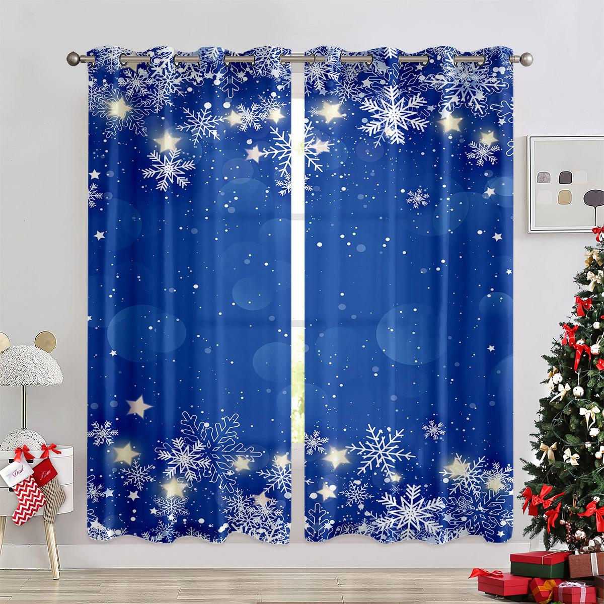 

Новые 3D-шторы с рождественской тематикой можно использовать в качестве оконных занавесок и ламбрекенов, а также они подойдут для украшения рождественского интерьера. 70W165H(CM)X2PCS&Grommet Top