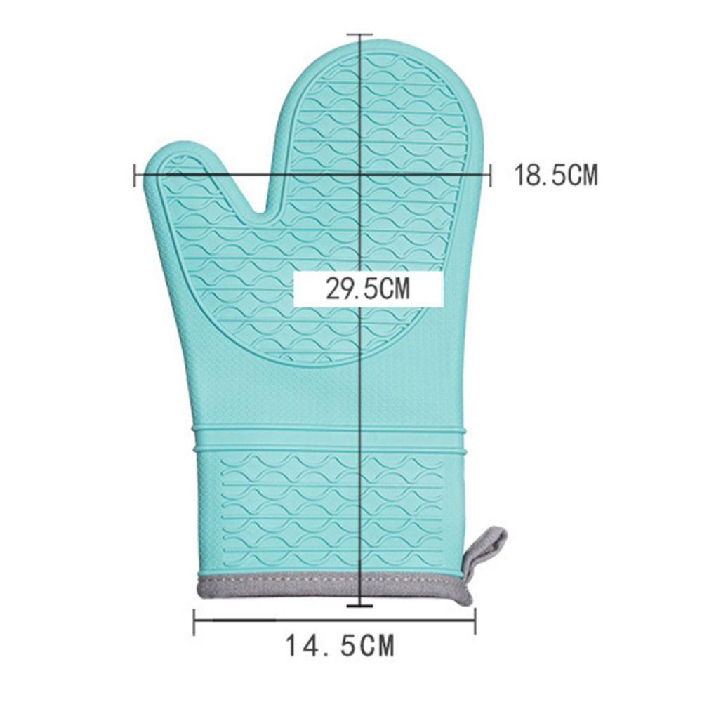 Silicone Heat Resistant Mitts Non-Slip Grip BBQ Gloves Food Grade Kitchen Potholder  Household