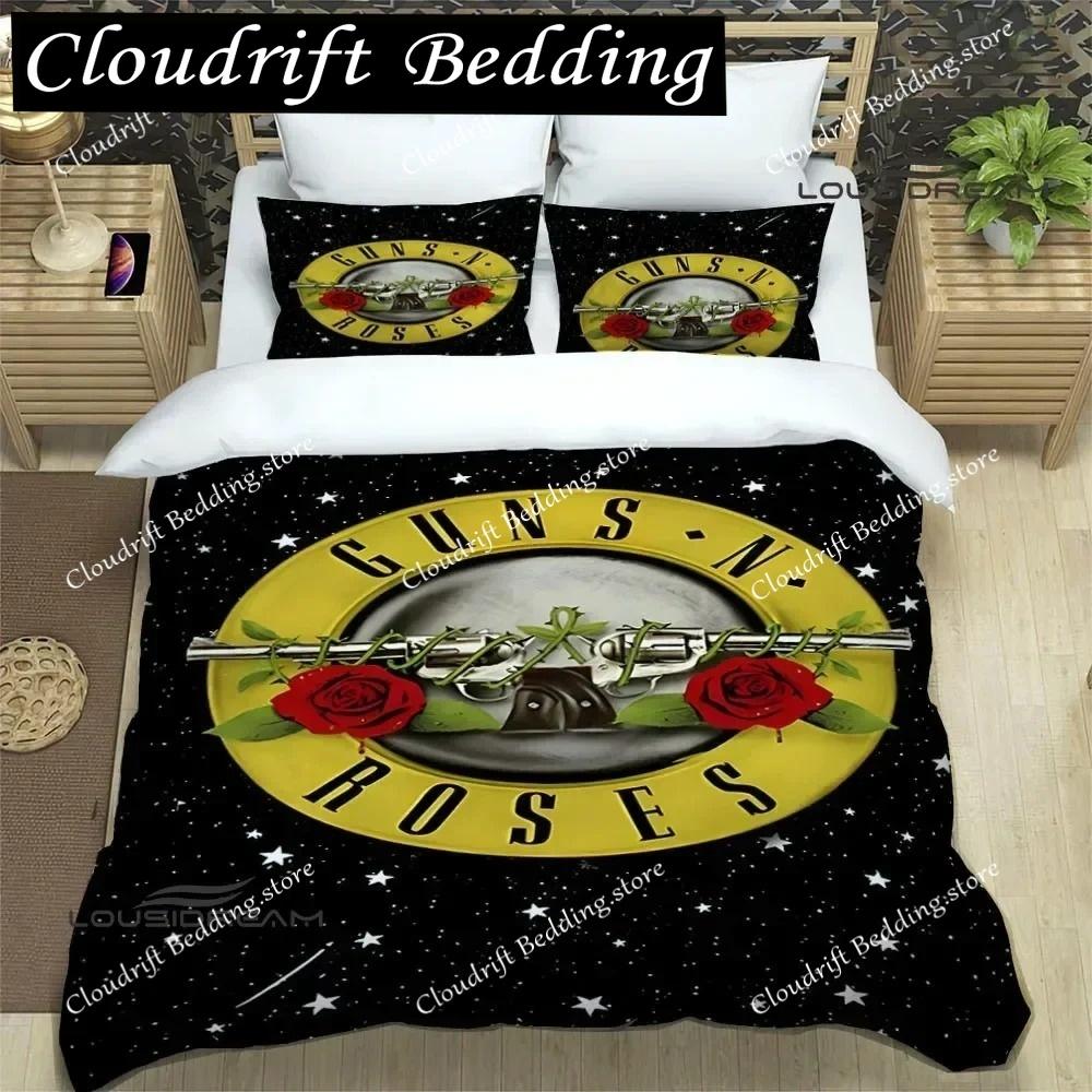 Guns N'roses Band Retro Bedding Sets Exquisite Bed Supplies Set Bed Comforter Luxury Birthday Gift Duvet Cover Set
