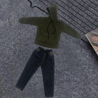 2Pcs 1:6 Hoodies and Jeans Handmade Doll Clothes Miniature Clothing Costume for 12 Inch Figures Body