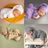 H3CD Baby Romper Jumpsuit Photo Clothes with Elastic Hat Photography Props