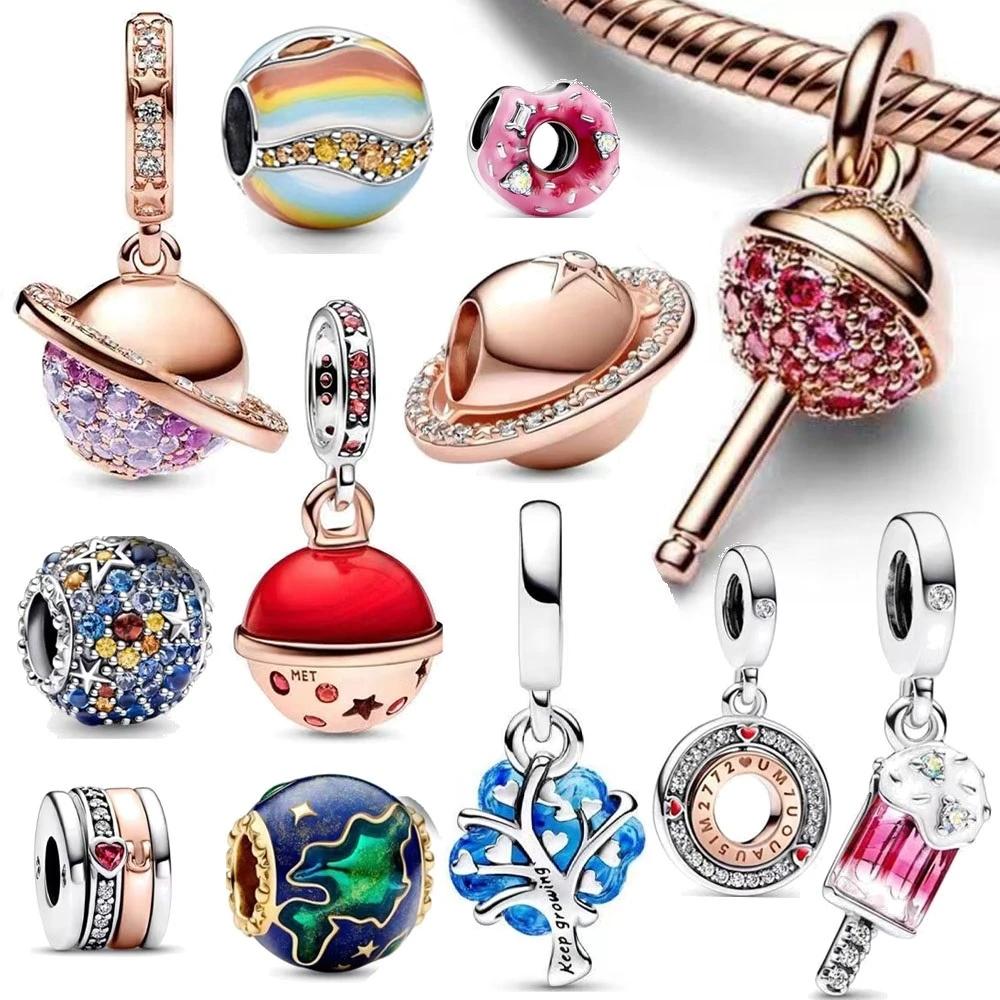 New 925 Silver Charm Fit Original Bracelet Accessories Women Jewelry Love Series Lock And Key