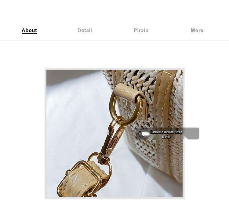 Spring/Summer 2025 Women's Versatile Korean Style Straw Woven Crossbody Handbag