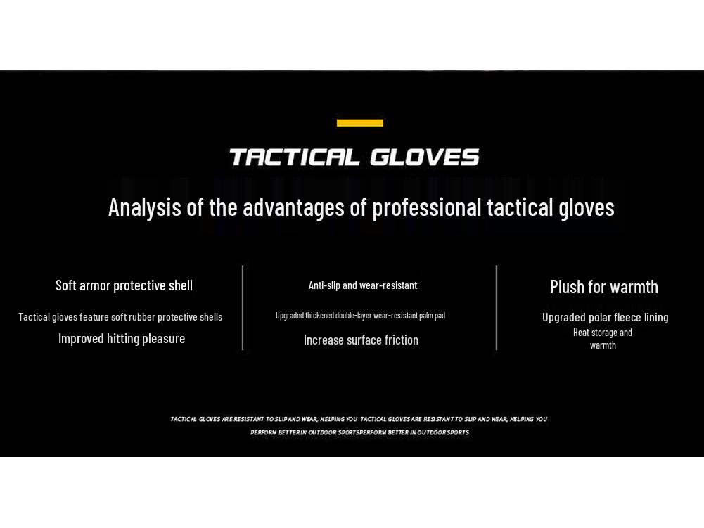 Men's Fleece-Lined Winter Tactical Gloves - Warm, Thick Softshell, Touchscreen Compatible for Outdoor Cycling