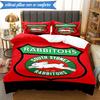Set Lenzuola con Stampa 2D Design Logo Coniglio NRL 3 Pezzi (Include 1 Copripiumino + 2 Federe Senza Imbottitura), Decorazione camera da letto, Regalo ventilatore