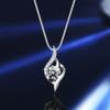 S925 Sterling Silver 1 Carat Moissanite Necklace for Women Ins Luxury Six-claw Inlaid Clavicle Chain Diamond Necklace