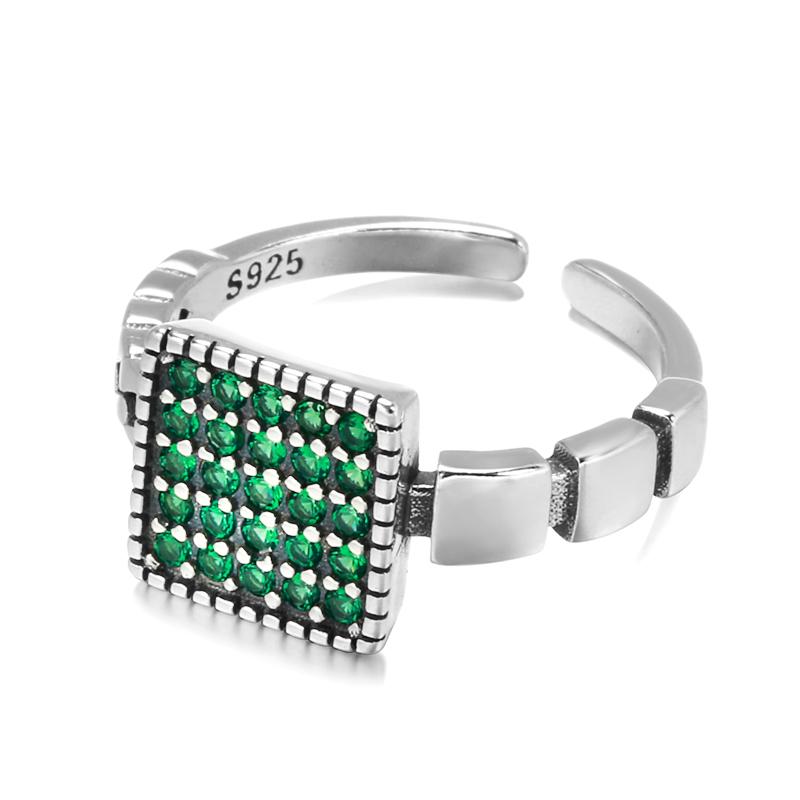 

Kine Fashion Emerald Rings For Women Minimalist Style Fine Jewelry Luxury Natural Zircon Bride Wedding Ring resizable