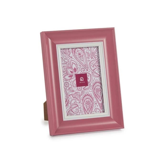 Cadre photo - Lot de 6 - Plastique rose - Verre - 2 x 21 x 16 cm