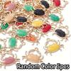 5/10/20pcs Marine Animal Pendant Simple and Elegant Solid Color Crab Keychain DIY Pendant Alloy Drip Oil Necklace Bracelet Accessories