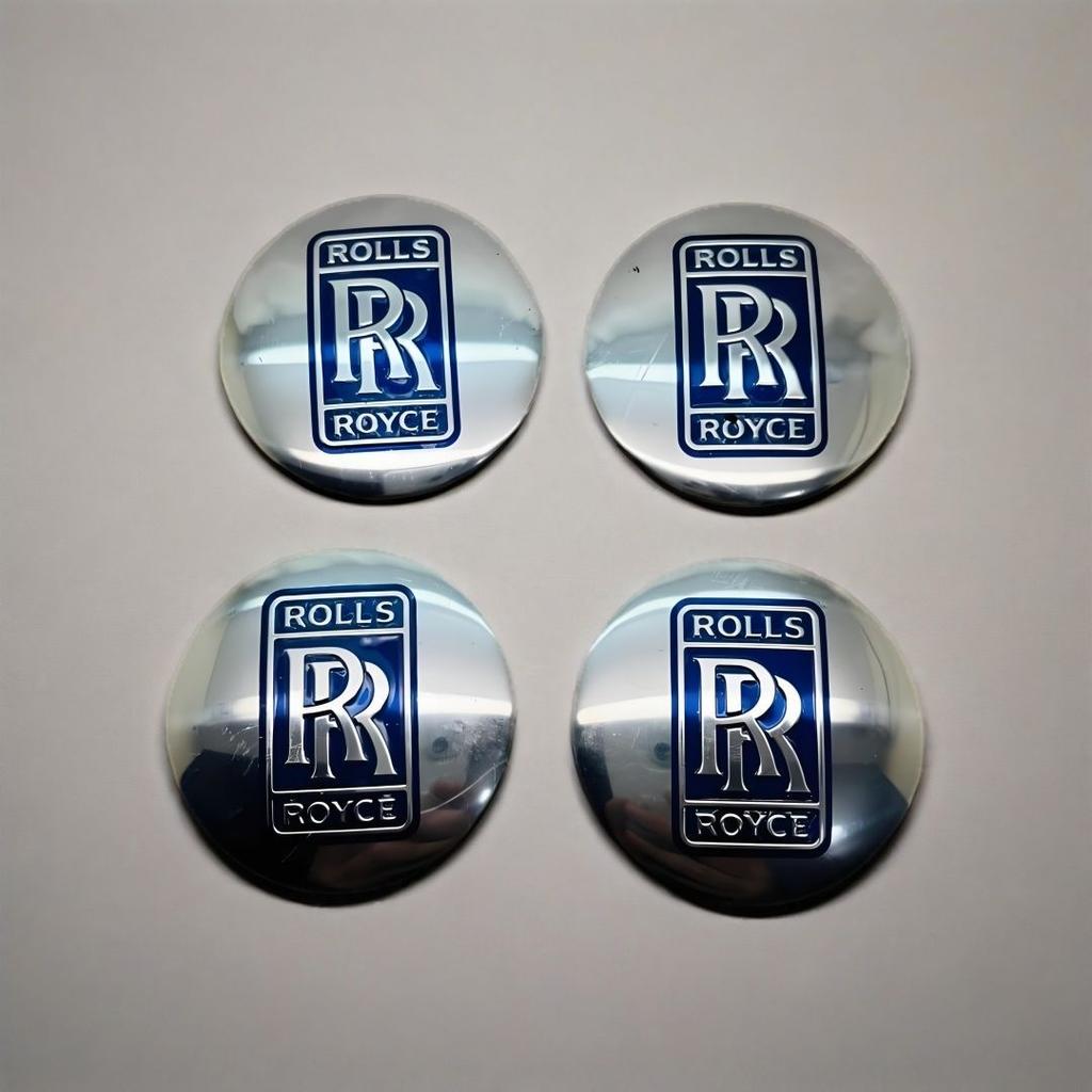 4 prices, personalized modified Rolls-Royce hub cover metal logo patch 56mm car tire cover curved label