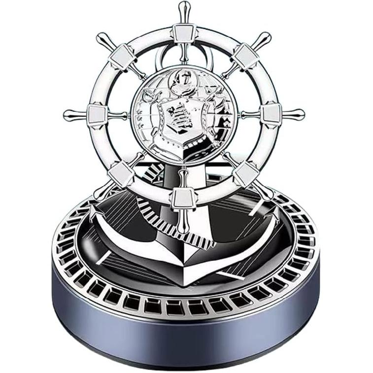 1 Car Mounted Solar Energy Aromatherapy Car Perfume Seat Accessories Car Ship Helmsman Rotating Perfume Car Air Freshener, Suitable For Cars, Can