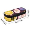 Pencil Case 300D Polyester Large Storage Space Zipper Closure with Main Pocket Mesh Layer and Removable Pen Divider for Students