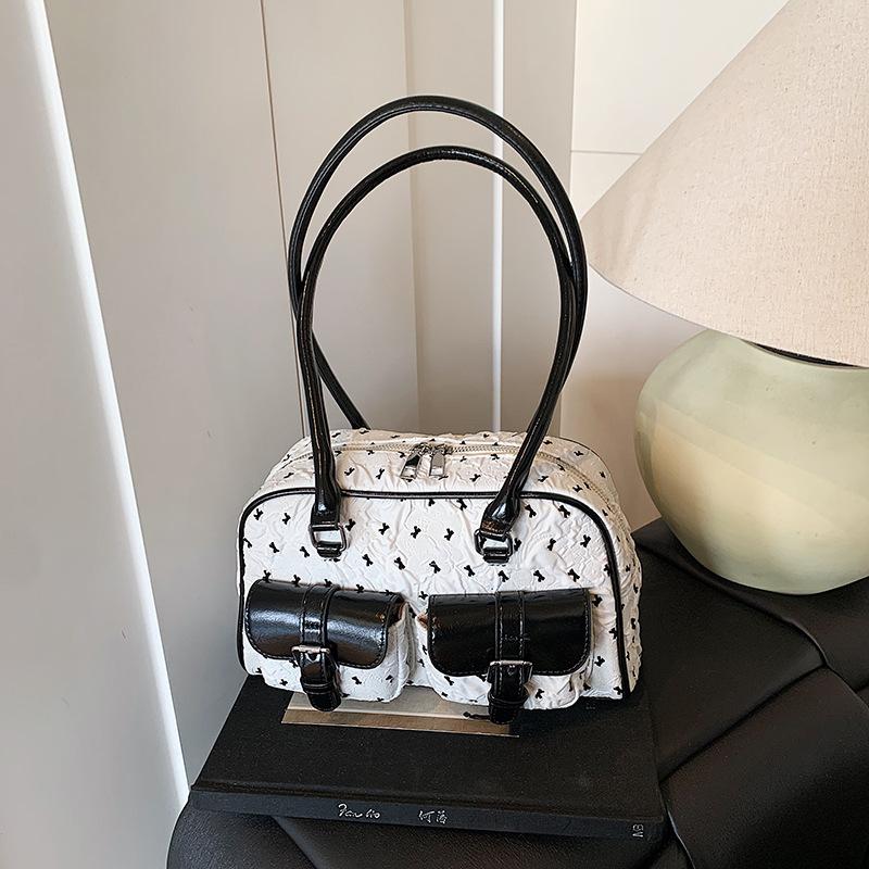 

Простая сумка под мышкой женская летняя универсальная контрастного цвета дорожная сумка на плечо сумка для боулинга