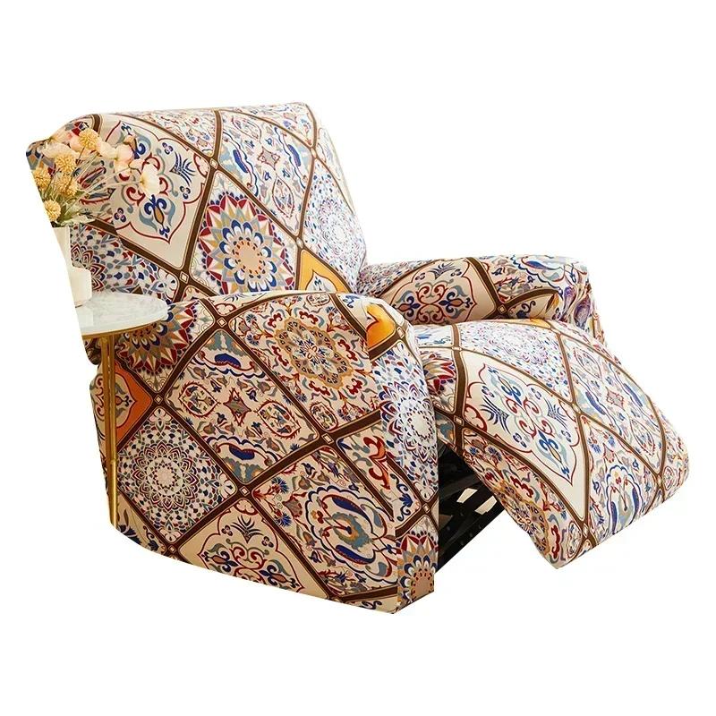

1/2/3 Seater Split Stretch Recliner Sofa Cover Flowers Pints Relax Chair Covers for Living Room Armchair Protector Case