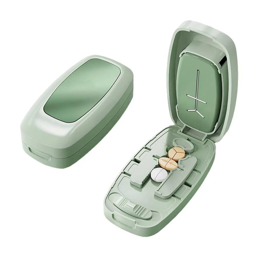 Dust-proof Medicine Cutter Portable Pill Divider Sliding Adjust Pill Cutter Box  Outdoor