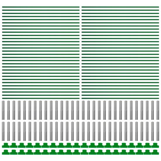 Greenhouse Hoops Set Easy Assembly Grow Tunnel Kit Support Hoops with Clips Arch Frame for Garden Fabric Greenhouse Plastic Films