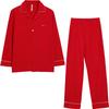 Hodo Pure Cotton Loose Fit Pajamas [Qiji ] Wedding Couple Long Sleeve Cardigan Homewear Set