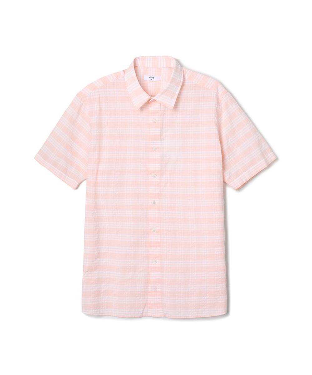 Notig Cotton Blend Comfort Slim Fit Seeker Medium Check Casual Shirt Orange Orange/095